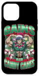 Coque pour iPhone 12 mini Elfe de Noël Gym Gains d'entraînement et sucre d'orge