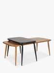 ercol for John Lewis Kensworth Nest of 2 Coffee Tables, Black/Ash
