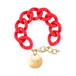 ICE - Jewellery - Chain bracelet - Red passion - Gold - Chunky chain bracelet for women in red colour with a gold medal (020929)