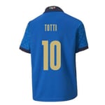 2020-2021 Italy Home Football Soccer T-Shirt (Kids) (Francesco Totti 10)