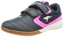 KangaROOS Femme K5-Court V Basket, Bleu Marine foncé et Rose Fluo, 39 EU