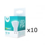 LED-lampe GU10, 1W, 230V, 4500K, 10-pak, Hvid neutral