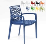 Chaise - GRAND SOLEIL - Gruvyer Arm - Accoudoirs - Bleu