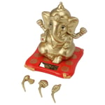 Ganesha Elephant God Statues Hand Crafted Solar Powered India Elephant Sculpture