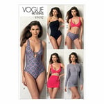 Vogue Patterns 9192, haut, maillot de bain, bas et cache-maillot pour femme, tailles 34-42, A5 (34-36-38-40-42)