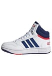 adidas Unisex Hoops Mid Shoes, FTWR White/Victory Blue/Better Scarlet, 11.5 UK