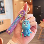 Monsters Mike Wazowsi Keychain Buzz Lightyear Woody Action Figure Keyring Toys