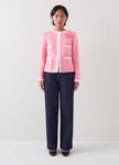 LK Bennett Womens Charlie Petite Jackets, Pink/Cream - Size 6 UK