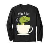 Tea Rex T-Rex Tea Lover Dinosaur Joke Pun Long Sleeve T-Shirt