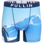 Boxers Pullin  Boxer Long Homme Microfibre SOLITUDE Bleu