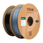 eSUN PLA Filament 1.75mm, PLA Basic 3D Printer Filament Dimensional Accuracy +/- 0.05mm, 1KG per Spool, 2 Spools 3D Printing Filament,Grey and Black