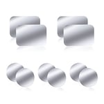 Metal Mount Plate for Magnetic Phone Car Holder 10 Pack - WONLIVE Self Adhesive Metal Plate for Automobile Phone Magnet Sticker, 6 Round and 4 Rectangle, Silver