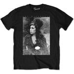 Amy Winehouse Men's Flower Portrait T-Shirt, Black, XX-Large