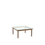 HAY - Kofi Water-Based Lacquered Walnut Frame W. Clear Glass Tabletop 80X80 - Soffbord