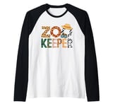 Zookeeper Costume Animals Theme Zoologist Zoo Keeper Raglan Baseball Tee