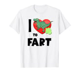 I Heart To Fart Funny Fart Shirt Kids & Adults Dinosaur Fart T-Shirt