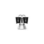 BIALETTI Bialetti Mini Express Induction, cafetière à induction, 2 tasses (100 ml), convient à tous types de feux, noir (7310)