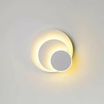 Applique murale led 15W, Créatif eclipse 3 en 1 Protection Solide Applique Murale Interieur Lampe Moderne Simple Salon Allée Balcon Lampe Led Chrome