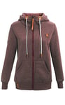 Les umes Womens High Neck Hoodies Sweatshirts Full-Zip Hooded Long Sleeve Outerwear Hoody Jackets Tops With Drawstring UK 16/Tag Size 2XL Wine Red