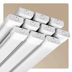 Anten 10 x Neon LED 150CM, 45W 4950lm Connectable Tube LED, Blanc Naturel(4000K) Reglette LED IP65 Imperméable Luminaire Plafonnier pour Garage Ateliers Sous-sol Salle de bain Bureau Parking