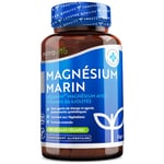 Magnesium Marin 360mg et Vitamine B6-180 Capsules Vegan - Magnesium B6 Combat la Fatigue et le Stress - Magnésium Aquamin® Hautement Biodisponible et Cliniquement Soutenu - Nutravita