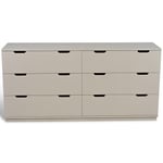 Aoko Kommode med 6 Skuffer, Beige, Beige