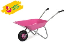 Rolly Toys - Metal Play Wheel Barrow Wheelbarrow Pink / Grey - Age 2 1/2 Plus