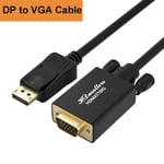 1080P DP à VGA - 1m - Câble Displayport vers VGA, DVI, HDMI, 4K, DP, pour ordinateur portable, HP, Dell, Asus, Lenovo