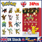 Christmas Poke-mon Figure 24 Days Countdown Advent Calendar Surprise Kids Gift