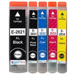 Go Inks 1 Set of 5 Ink Cartridges to replace Epson T2636 (26XL Series) Compatible/non-OEM for Epson Expression Premium Printers (5 Inks)