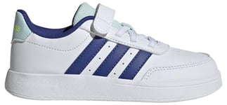 adidas BREAKNET 2.0 Shoes Children Chaussures de Tennis, Cloud White/Semi Lucid Blue/Halo Mint, 29 EU