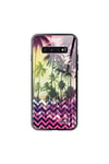 Evetane Coque et étui téléphone mobile galaxy s10 soft touch effet glossy palmiers design evetane