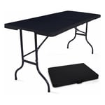 5 Tables pliantes de camping 8 places noire - 180cm x 74cm x 75cm - Noir