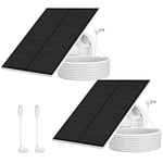 Solar Panel for Ring Camera,5W Solar Charger Compatible with Ring Spotlight Cam Battery,New Stick Up Battery Cam & Spotlight Cam Pro with Barrel Plug (2 Pack)