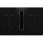 Miele KMDA 7473 FL-U 800mm Black Induction Hob With Integrated Extractor