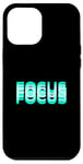 Coque pour iPhone 12 Pro Max Graphisme Aqua Light Teal FOCUS Aqua Turquoise