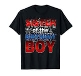 Sister Of The Birthday Spider Web Boy Kids Matching Family T-Shirt