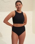 Aim’n Black Micro Rib Bikini Bottom - M