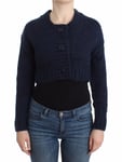 JOHN GALLIANO Cardigan Blue Mohair Cropped Jumper Sweater Knit XS/US 4