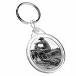 1 x Motorcross Bike Dirt Track - Keyring IR02 Dad Kids Birthday Gift #14530