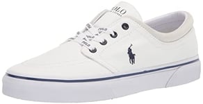 POLO RALPH LAUREN Homme Faxon X Basket, Blanc Newport Navy PP, 45.5 EU