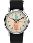 Timex Weekender X Coca Cola TW2V29800 - Creme kvarts herreur