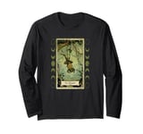 The Hanged Man Frog Tarot Style Graphic, Cool Novelty Frog Long Sleeve T-Shirt