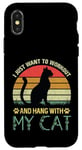 Coque pour iPhone X/XS Fitness I Just Want To Workout Hang With My Cat Lover