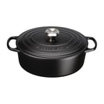 Le Creuset Cast Iron Oval Casserole 4.1L Satin Black