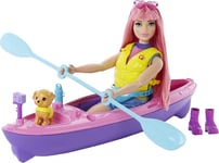 Barbie Playset Team Daisy Curvy Camping Kayak Et Chiot Mattel HDF75