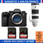 Sony A9 III + FE 200-600mm f/5.6-6.3 G OSS + 2 SanDisk 128GB Extreme PRO UHS-II SDXC 300 MB/s + Ebook '20 Techniques pour Réussir vos Photos' - Appareil Photo Professionnel