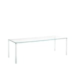 Glas Italia - OSC01 Rectangular Table, Top:Tempered Glass - Spisebord - Piero Lissoni - Gjennomsiktig - Glass