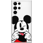 ERT GROUP Coque de téléphone Portable pour Samsung S22 Ultra Original et sous Licence Officielle Disney Motif Mickey 052 Parfaitement adapté à la Forme du téléphone Portable, partiel imprimé