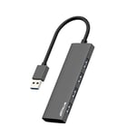 ANYPLUS Hub USB 3.0 en Alliage d'aluminium Ultra Fin, répartiteur USB Portable à 4 Ports, hub USB pour Ordinateur Portable, PC, MacBook, iMac, Surface Pro, Mac Pro, clé USB, XPS 【Noir】